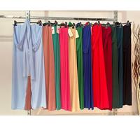 Tuta intera donna elegante jumpsuit abito da cerimonia vestito pantaloni palazzo