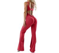 Tuta Intera Donna Elegante Modellante lunghe Jumpsuits Aderente Elasticizzati a Maniche Senza Tutina Sexy Contenitiva Senza Cuciture Bodysuit Sportiva Scoperta Schiena Estiva Fitness Yoga Monopezzi