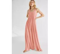 Tuta intera donna jumpsuit rosa elegante pantaloni ampli palazzo 72151