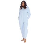 Tuta Intera Fleece Polished Morbida Con Cappuccio Zip Per Donne