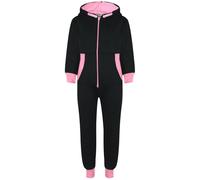 Tuta Intera In Fleece Per Bambine A2Z Rosa Baby Con Contrasto.