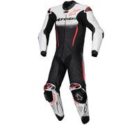 Tuta Intera in Pelle Alpinestars GP-R7 Tech-Air Ready/Compatibile Bianco-Nero-Rosso Fluo 56