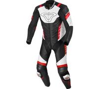 Tuta Intera In Pelle Macna Varshall Nero Rosso UOMO 50
