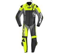 Tuta Intera In Pelle Spidi Dp-Progressive Perforated Pro Nero Giallo Fluo UOMO 52