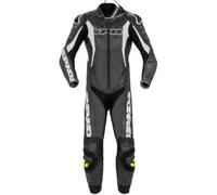 Tuta Intera In Pelle Spidi Sport Warrior Perforated Pro Nero Bianco UOMO 50