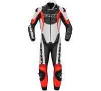 Tuta Intera In Pelle Spidi Sport Warrior Perforated Pro Nero Rosso UOMO 48