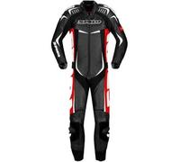 Spidi Track Wind Pro Tuta in pelle moto di One Piece, nero-bianco-rosso, taglia 56 per maschi