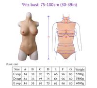 Tuta intera in silicone KnowU C/D/E-Cup forme seno transgender crossdresser