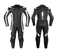 Tuta intera moto pelle Professionale Traforata Protezioni CE Estiva A-pro Nero