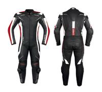 Tuta intera moto pelle Professionale Traforata Protezioni CE Estiva Rosso