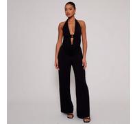 Tuta intera senza schienale con scollo all'americana, attillata, sexy, da discoteca, per vacanze, primavera, estate, concerti, autunno, autunno, inverno, appuntamento serale, dopo il tramonto, Ognissa