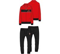 Tuta Homewear Uomo in Cotone Full Zip AC Milan Prodotto Ufficiale Art. F10 2025 (Rosso, M)