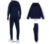 TUTA INVERNALE APERTA BANDE CAPPUCCIO COMPLETO SPORT FELPA ELASTICA CASA SPORT