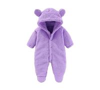 Tuta invernale da neve per neonato con Pelliccia Cappuccio, Addensare Caldo Pigiama Sci Vestitini Neonati Maschi Body a Maniche Lunghe Cerniera Unisex Kids