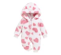 Tuta invernale da neve per neonato con Pelliccia Snowsuit Bambino Bambina Denso Tutina in Pile Cotone Manica Lunga Body Tute Inverno Spesso Unisex Kids