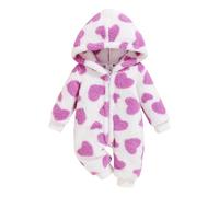 Tuta invernale da neve per neonato con Pelliccia Snowsuit Bambino Bambina Denso Tutina in Pile Cotone Manica Lunga Body Tute Inverno Spesso Unisex Kids