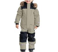 Tuta invernale da neve per neonato con Pelliccia Snowsuit Bambino Bambina Sci Cotone Manica Lunga Body Tute Fleece Footed Jumpsuit Pram Unisex Kids