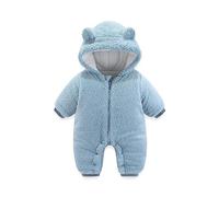 Tuta invernale da neve per neonato Infant-And-Toddler-Bodysuit Cappuccio, Addensare Caldo Pigiama Sci in Pile Bambino e Footed Pagliaccetto con Inverno Unisex Kids