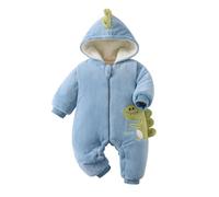 Tuta invernale da neve per neonato Jumpsuit Tute Bambini Pagliaccetto con Cappuccio Denso Tutina in Pile Bambine e Fleece Footed Pram Toddler One Piece
