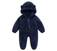 Tuta invernale da neve per neonato Jumpsuit Tute Bambini Pagliaccetto con Cappuccio Sci in Pile Bambino e Body a Maniche Lunghe Cerniera Unisex Kids