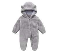 Tuta invernale da neve per neonato Tutine Pagliaccetto in Flanella Playsuit Snowsuit Romper Cappotto Footed Anteriore con Cappuccio Vestitini Neonati Maschi Unisex Kids