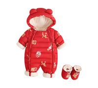 Tuta invernale da neve per neonato Tutine Pagliaccetto Snowsuit Bambino Bambina Sci Cotone Manica Lunga Body Tute a Maniche Lunghe con Cerniera Unisex Kids