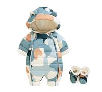 Tuta invernale da neve per neonato Tutine Pagliaccetto Snowsuit Bambino Bambina Sci Cotone Manica Lunga Body Tute a Maniche Lunghe con Cerniera Unisex Kids