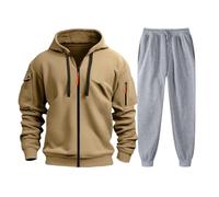 Tuta invernale da uomo imbottita con cerniera multipla per il tempo libero per interni ed esterni regali di Natale, K, XXL