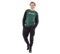 TUTA ITALIA UOMO 102 G/COLLO felpa CON BANDA VERDE/NERO Tg. M