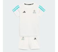 TUTA JOGGER A MANICHE CORTE MERCEDES-AMG PETRONAS FORMULA 1 TEAM DNA NEONATO White / Semi Mint Rush 0M