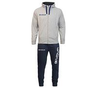 Givova King Cotone Terry Poker Tracksuit Blu,Grigio S Uomo