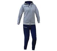TUTA KING DONNA COTONE TERRY GRIGIO/BLU Tg. 2XS