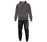 TUTA KING FELPA GRIGIO SCURO/NERO Tg. 2XS