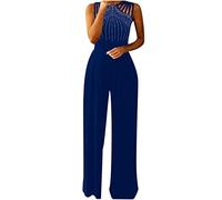 Tuta Lunga Manica Corta da Donna Tuta Intera Elega Estiva Tutine Donna Eleganti Monopezzi e Tutine Scollo a V/O Tuta da Donna Pagliaccetto Estivo Tuta Jumpsuit Eleganti da Cerimonia Taglie forti