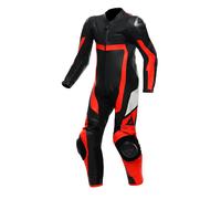 Tuta minimoto bambino pelle intera estiva Dainese Gen-Z Junior traforata Nero Rosso Fluo Nero