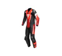 Dainese Misano 3 D-air, tuta in pelle 1pz. traforata 50 male Nero/Rosso/Rosso Fluo/Bianco