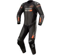Tuta Moto Alpinestars In Pelle GP Force Chaser - 1 Pezzo - Nero/Rosso fluo 31503