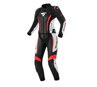 Tuta moto donna Shima Miura 2.0 nero-bianco-rosso fluo 42