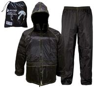 Tuta Moto Impermeabile Antipioggia Antivento con borsa colore nero set completo