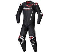 Tuta moto intera in pelle Alpinestars GP-R7 Tech-Air ready/compatibile nero-bianco-rosso fluo 56