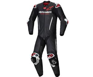 Tuta moto intera in pelle Alpinestars GP-R7 Tech-Air ready/compatibile nero-bianco-rosso fluo 58