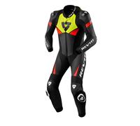 Tuta moto intera Revit Argon 2 nero-giallo fluo 48