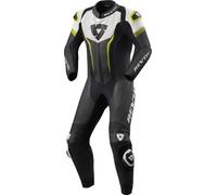 Tuta moto pelle Intera Revit Argon Nero Giallo Neon 52