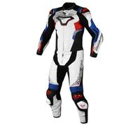 Macna Armadyl, tuta in pelle 2pz. traforata 56 male Bianco/Rosso/Blu/Nero