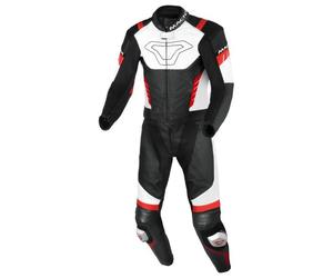 Tuta Moto Pelle Uomo Macna Varshall 2 pc Black / Red Taglia:58