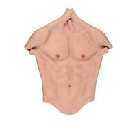 Tuta Muscolare in Silicone Pancia Maschile realistica Petto Finto Simulazione Artificiale Muscoli Cosplay Muscle Man Top