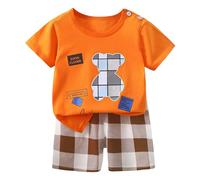 Tuta Neonato 2 Pezzi,Body Estiva Unisex+Pantaloncini T-Shirt e Pantaloncini Top Cotone Elasticizzato Design Regalo Festivo Conforto garantito Tutto Il Giorno