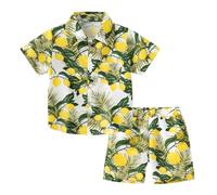 Tuta Neonato 2 Pezzi Completo Estivo Bambino Set di Magliette T-Shirt e Pantaloncini con Tenere Simpatiche Fantasie Short Elastici Vita Alta Taglie da 6 a 14 Anni