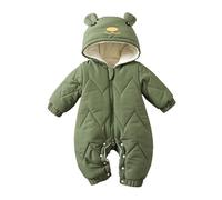 Tuta Neonato Invernali con Pelliccia Bambini Pagliaccetto Cappuccio Invernale Snowsuit Romper Vestitini per Neonati Maschi Body a Maniche Lunghe Cerniera ragazzi e ragazze