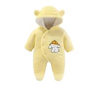 Tuta Neonato Invernali Jumpsuit Tute da neve Bambini Pagliaccetto con Cappuccio Invernale Flanella per Bambine e Cappotto Footed Anteriore ragazzi ragazze